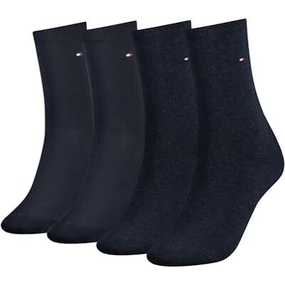 Tommy Hilfiger Sock 4 Pack Ecom, Calcetín clásico De las mujeres, jeans / blue, 39-42 Tommy Hilfiger Sock 4 Pack Ecom, Calcetín clásico De las mujeres, jeans / blue, 39-42