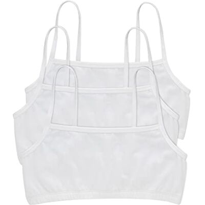 Hanes Bralette de algodón para Mujer, Paquete de 3, Paquete de 3- Blanco, Small Hanes Bralette de algodón para Mujer, Paquete de 3, Paquete de 3- Blanco, Small