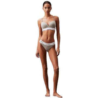 Calvin Sujetador para Mujer Push-Up Plunge con Aros, Gris (Grey Heather), 100C Calvin Sujetador para Mujer Push-Up Plunge con Aros, Gris (Grey Heather), 100C