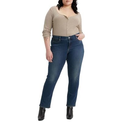 Levi's Women's Plus Size 314 Shaping Straight Jeans, Zealous Blue, 54W / 32L Levi's Women's Plus Size 314 Shaping Straight Jeans, Zealous Blue, 54W / 32L