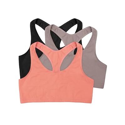 Hanes Racerback Bralette Pack, Low Impact Sports Bras, Solid Or Assorted, 3-Pack Sujetador Mujer (Pack de 3) Hanes Racerback Bralette Pack, Low Impact Sports Bras, Solid Or Assorted, 3-Pack Sujetador Mujer (Pack de 3)