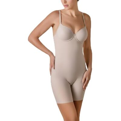 Selene , Body Mujer Espalda Descubierta, Sin Costuras, con Aros y Ligero Relleno, Colección Nuria, Color Tierra, Copa 110 C Selene , Body Mujer Espalda Descubierta, Sin Costuras, con Aros y Ligero Relleno, Colección Nuria, Color Tierra, Copa 110 C