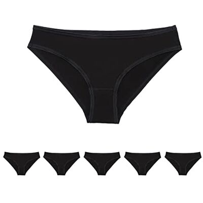Conte elegant Pack de 5 Braguitas de algodón de Mujer Transpirables con Banda elástica Braguitas de Cintura Ropa Interior Hipster LB 2001 Negro Talla 94 Conte elegant Pack de 5 Braguitas de algodón de Mujer Transpirables con Banda elástica Braguitas de Cintura Ropa Interior Hipster LB 2001 Negro Talla 94