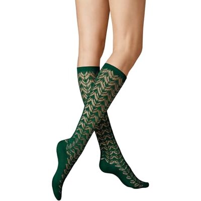 Kunert Ajour Fashion Calcetines hasta la rodilla para mujer, Abeto 1544, 39-42 Kunert Ajour Fashion Calcetines hasta la rodilla para mujer, Abeto 1544, 39-42