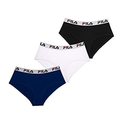 FILA Bragas Mujer Algodón, Ropa Interior Mujer cómoda y suave (lote de 3) FILA Bragas Mujer Algodón, Ropa Interior Mujer cómoda y suave (lote de 3)