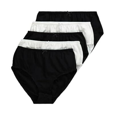 Ulla Popken Hasta la Talla 78, Paquete de 5 Braguitas, Ropa Interior básica, Braguita de Tela de Jersey de algodón, Lazo de Adorno Multicolor 42+ 712890900-42+ Ulla Popken Hasta la Talla 78, Paquete de 5 Braguitas, Ropa Interior básica, Braguita de Tela de Jersey de algodón, Lazo de Adorno Multicolor 42+ 712890900-42+