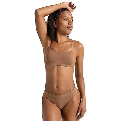 Capezio Camisola para Mujer con Sujetador Integrado, Moca, Small Capezio Camisola para Mujer con Sujetador Integrado, Moca, Small