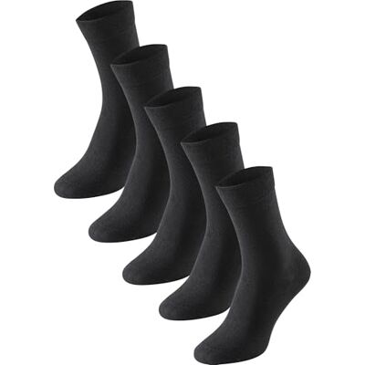 Schiesser Paquete de 5 Calcetines para Mujer, Negro, 35-38 (Pack de 5) Schiesser Paquete de 5 Calcetines para Mujer, Negro, 35-38 (Pack de 5)