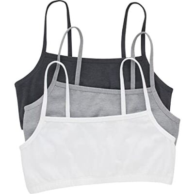 Hanes Sujetador de Mujer, Sky Grey Heather/Concrete Heather/White, S Hanes Sujetador de Mujer, Sky Grey Heather/Concrete Heather/White, S
