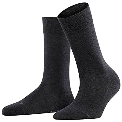 FALKE Sensitive London W SO algodón con cinturilla de confort 1 par, Calcetines Mujer, Gris (Anthracite Melange 30800), 39-42 FALKE Sensitive London W SO algodón con cinturilla de confort 1 par, Calcetines Mujer, Gris (Anthracite Melange 30800), 39-42