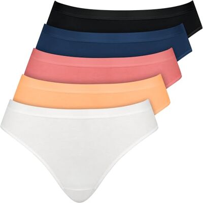 Nur Die Bragas para Mujer, Paquete de 5 Unidades, Ropa Interior básica, de algodón Fino con Elastano, agradables a la Piel, Suaves y cómodas, Mixset 1, 38-40 Nur Die Bragas para Mujer, Paquete de 5 Unidades, Ropa Interior básica, de algodón Fino con Elastano, agradables a la Piel, Suaves y cómodas, Mixset 1, 38-40