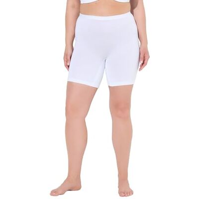 Ulla Popken Mujer Tallas Grandes Shorty, Bragas Cubiertas. Cintura elástica , Blanco Nieve, 48-50 Ulla Popken Mujer Tallas Grandes Shorty, Bragas Cubiertas. Cintura elástica , Blanco Nieve, 48-50