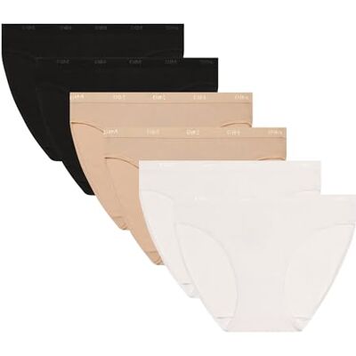 Dim Lote De 6 Slips Con Logo En La Cintura Les Pockets Mujer x6 Dim Lote De 6 Slips Con Logo En La Cintura Les Pockets Mujer x6