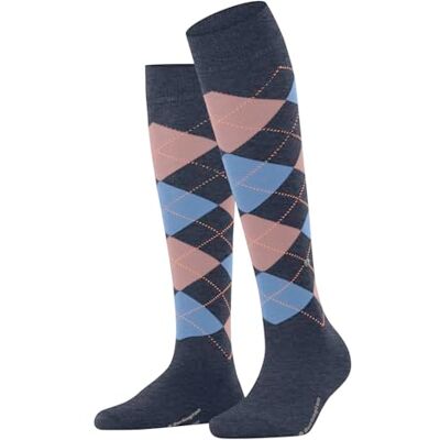 Burlington Marylebone W Kh lana estampados 1 par, Calcetines largos Mujer, Azul Dark Blue Melange 6688, 36-41 Burlington Marylebone W Kh lana estampados 1 par, Calcetines largos Mujer, Azul Dark Blue Melange 6688, 36-41