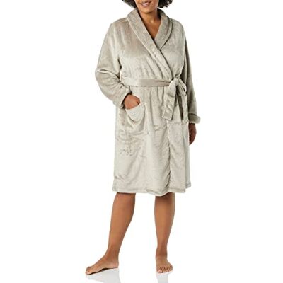 Amazon Essentials Mujer Bata de Largo Medio en Felpa (Disponible en Tallas Grandes) Amazon Essentials Mujer Bata de Largo Medio en Felpa (Disponible en Tallas Grandes)