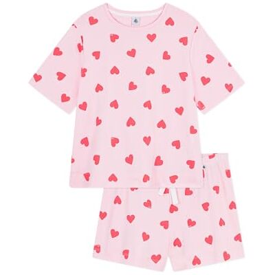 Petit Bateau Pijama Corto para Mujer de algodón Estampado corazón Petit Bateau Pijama Corto para Mujer de algodón Estampado corazón