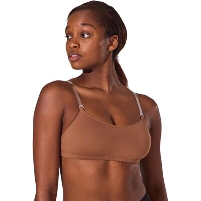 Capezio Camisole Dance Bra with Bratek for Women Supportive Invisible Bralette with Adjustable Clear Bra Straps for Under Leotards Costumes Dance Underwear for Sports Gym Capezio Camisole Dance Bra with Bratek for Women Supportive Invisible Bralette with Adjustable Clear Bra Straps for Under Leotards Costumes Dance Underwear for Sports Gym