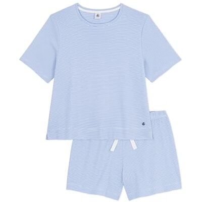 Petit Bateau Pijama Corto para Mujer de algodón a Rayas Petit Bateau Pijama Corto para Mujer de algodón a Rayas