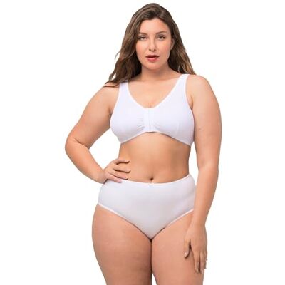 Ulla Popken Sujetador de Alivio, sin Aros, Encaje Blanco 115E 659343209-115E Ulla Popken Sujetador de Alivio, sin Aros, Encaje Blanco 115E 659343209-115E