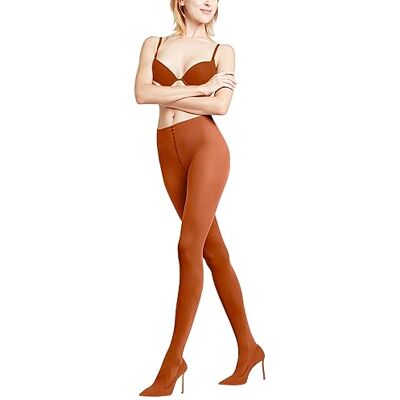 FALKE Pure Matt 50 Den W Ti Semiopaco Unicolor 1 Pieza, Medias Mujer, Rojo (Coppercoin 8937), S-M FALKE Pure Matt 50 Den W Ti Semiopaco Unicolor 1 Pieza, Medias Mujer, Rojo (Coppercoin 8937), S-M