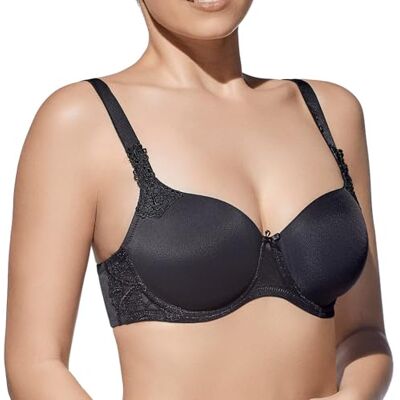 Selene , Sujetador para Mujer con Aros y Copas Acolchadas, Detalles Bordados en Encaje, Colección Alicia, Color Negro, Talla 105C Selene , Sujetador para Mujer con Aros y Copas Acolchadas, Detalles Bordados en Encaje, Colección Alicia, Color Negro, Talla 105C