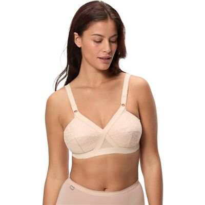 Playtex Sujetador Cruzado Mágico sin aros para mujer x1, Beige, 85D Playtex Sujetador Cruzado Mágico sin aros para mujer x1, Beige, 85D