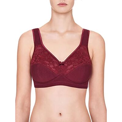 Susa Sujetador sin Aros I Sujetador para Mujer de Mezcla de algodón con Copas I Sujetador sin Aros con Gancho y Ojal I Sujetador Funcional con Copa de Tres Piezas, Rubyred/Crepúsculo, 105C Susa Sujetador sin Aros I Sujetador para Mujer de Mezcla de algodón con Copas I Sujetador sin Aros con Gancho y Ojal I Sujetador Funcional con Copa de Tres Piezas, Rubyred/Crepúsculo, 105C