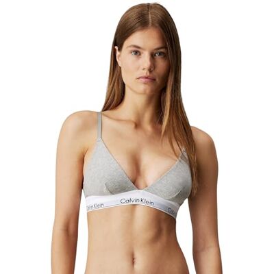 Calvin Sujetador Triangular Mujer Unlined sin Relleno, Gris (Grey Heather), XS Calvin Sujetador Triangular Mujer Unlined sin Relleno, Gris (Grey Heather), XS