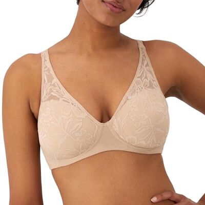 Bali Breathe Modal T-Shirt, Breathable Wireless, Full-Coverage Convertible Bra Sujetador, Opaco, Almendra, Large para Mujer Bali Breathe Modal T-Shirt, Breathable Wireless, Full-Coverage Convertible Bra Sujetador, Opaco, Almendra, Large para Mujer