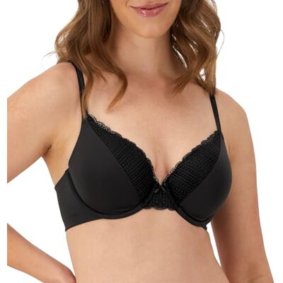 Maidenform Padded Underwire Bra, Full Coverage T-Shirt Bras for Women, Convertible, Seamless (Plus Size Available) Sujetador para Camiseta, Opaco, Negro, 36D para Mujer Maidenform Padded Underwire Bra, Full Coverage T-Shirt Bras for Women, Convertible, Seamless (Plus Size Available) Sujetador para Camiseta, Opaco, Negro, 36D para Mujer