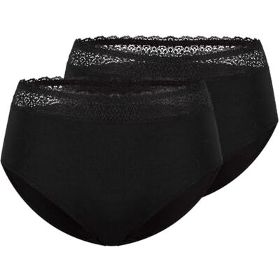 Triumph Mujer Feel of Modal Midi 2P, Underwear, Black, M Triumph Mujer Feel of Modal Midi 2P, Underwear, Black, M