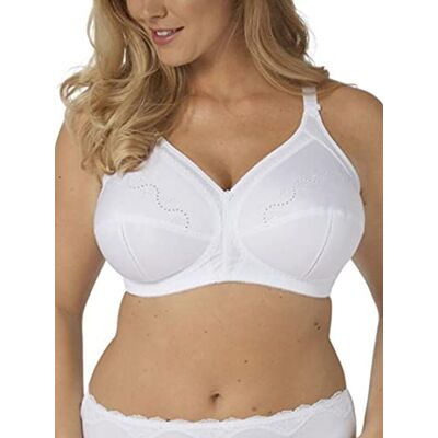 Triumph Mujer Doreen + Cotton 01 N, Non-Wired Bra, White, 100E Triumph Mujer Doreen + Cotton 01 N, Non-Wired Bra, White, 100E