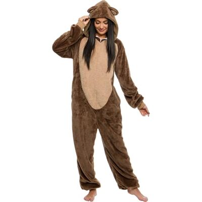 Funziez! FUNZIEZ Mono de Sherpa para Adultos, Disfraz de Halloween de Animal, Traje de Cosplay de una Pieza para Mujeres y Hombres, Oso, XL Funziez! FUNZIEZ Mono de Sherpa para Adultos, Disfraz de Halloween de Animal, Traje de Cosplay de una Pieza para Mujeres y Hombres, Oso, XL