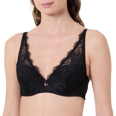 Giorgio Armani Sujetador Balconette Acolchado de Encaje Eterno para Mujer, Negro, 75 A (Talla del Fabricante: 34A) Giorgio Armani Sujetador Balconette Acolchado de Encaje Eterno para Mujer, Negro, 75 A (Talla del Fabricante: 34A)