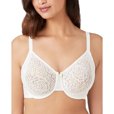 Wacoal Halo Lace Unlined Convertible Underwire Bra Sujetador, Opaco, Marfil, 100B para Mujer Wacoal Halo Lace Unlined Convertible Underwire Bra Sujetador, Opaco, Marfil, 100B para Mujer