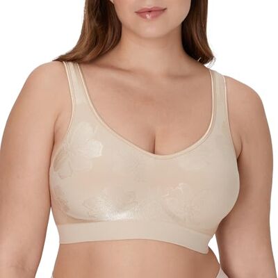 Bali Comfort Revolution Brasier sin Varillas para Mujer, de Cobertura Completa ComfortFlex Fit, Almond Tropic, Large Bali Comfort Revolution Brasier sin Varillas para Mujer, de Cobertura Completa ComfortFlex Fit, Almond Tropic, Large