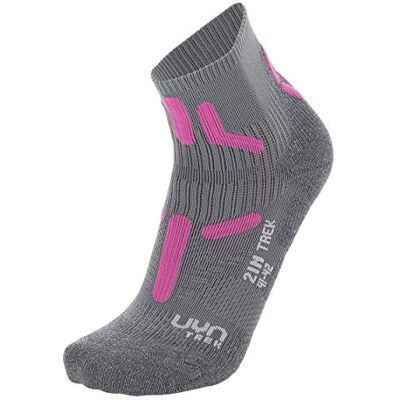 UYN TREKKING 2IN LOW CUT Socks Women's Gris medio/rosa 36 UYN TREKKING 2IN LOW CUT Socks Women's Gris medio/rosa 36