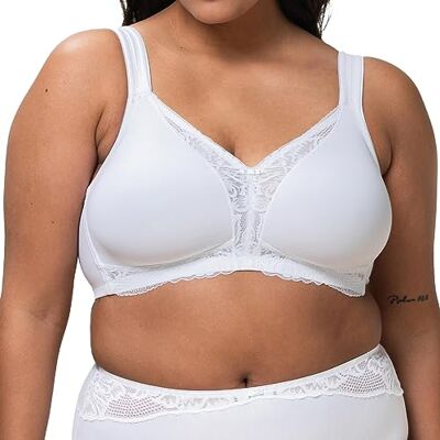 Triumph Mujer Modern Lace+Cotton N, Bra, White, 95D Triumph Mujer Modern Lace+Cotton N, Bra, White, 95D