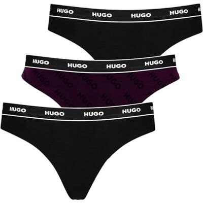 HUGO Triplet Thong Design Tanga para Mujer HUGO Triplet Thong Design Tanga para Mujer