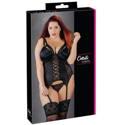 Cottelli Curves Basque para mujer Negro XL Cottelli Curves Basque para mujer Negro XL