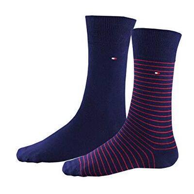 Tommy Hilfiger Hilfiger Small Stripe Men's Socks (2 Pack), calcetines Hombre, original, 47/49 Tommy Hilfiger Hilfiger Small Stripe Men's Socks (2 Pack), calcetines Hombre, original, 47/49