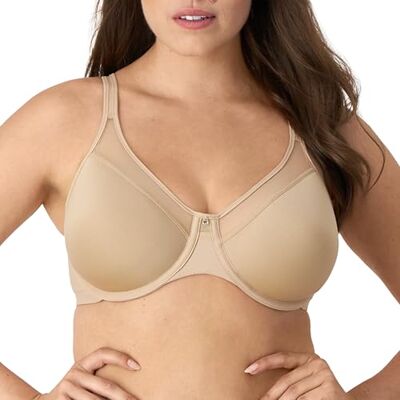 Bali Women's One Smooth U Ultra Light Illusion Neckline Underwire Bra, Nude,34D Bali Women's One Smooth U Ultra Light Illusion Neckline Underwire Bra, Nude,34D