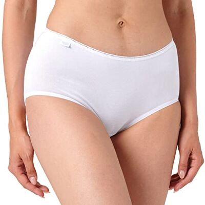 Sloggi 24/7 Cotton Midi, Slip, Mujer, Blanco (White), 52 Sloggi 24/7 Cotton Midi, Slip, Mujer, Blanco (White), 52