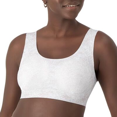 Bali Comfort Revolution Easylite Wireless, Pullover Wirefree T-Shirt Bra Sujetador, Opaco, Impresión en Blanco, L para Mujer Bali Comfort Revolution Easylite Wireless, Pullover Wirefree T-Shirt Bra Sujetador, Opaco, Impresión en Blanco, L para Mujer