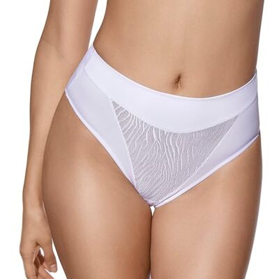 Selene , Braga de Mujer Cintura Alta Ligeramente Contenedora, Braguita con Efecto Moldeador, Colección Vera/Norma, Color Blanco, Talla 42 Selene , Braga de Mujer Cintura Alta Ligeramente Contenedora, Braguita con Efecto Moldeador, Colección Vera/Norma, Color Blanco, Talla 42