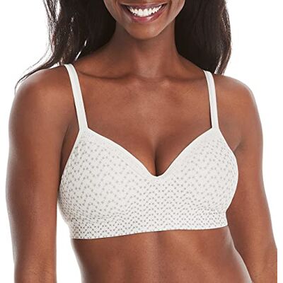 Hanes Sujetador para mujer, sin aros, diseño de encaje, tecnología ComfortFlex Hanes Sujetador para mujer, sin aros, diseño de encaje, tecnología ComfortFlex