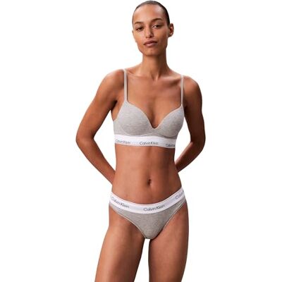 Calvin Sujetador Push-up Plunge Acolchado para Mujer, Grey Heather, 100C Calvin Sujetador Push-up Plunge Acolchado para Mujer, Grey Heather, 100C