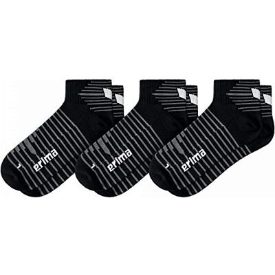 erima GmbH Calcetines Deportivos Calcetines Cortos, Pack De 3 Unid, Unisex niños, Negro, 31-34 erima GmbH Calcetines Deportivos Calcetines Cortos, Pack De 3 Unid, Unisex niños, Negro, 31-34