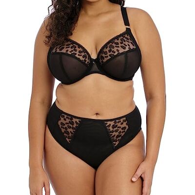 Elomi Namrah Brasier con Aros para Mujer, Opaco, Jet, 95G Elomi Namrah Brasier con Aros para Mujer, Opaco, Jet, 95G