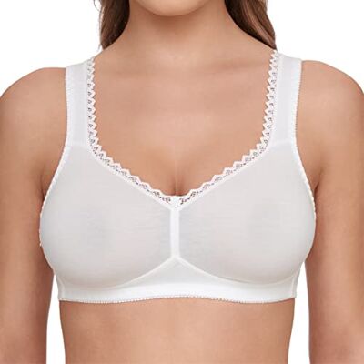 Susa Sujetador sin aros para mujer, Blanco (Weiß 003), 95C EU Susa Sujetador sin aros para mujer, Blanco (Weiß 003), 95C EU
